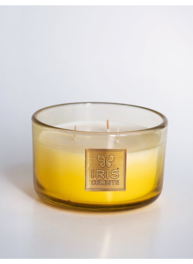 IRIS CELESTE Vanilla Honey Jar Candle 425grams - 3 wick Scented candle 15oz  | 50 hrs burn-time | Perfect for Gifting, Home Décor, Parties & Room Perfuming | Ideal for Living room and Office Décor - Image 2